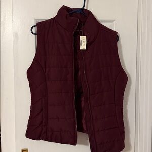 Aeropostale Maroon Puffer Vest